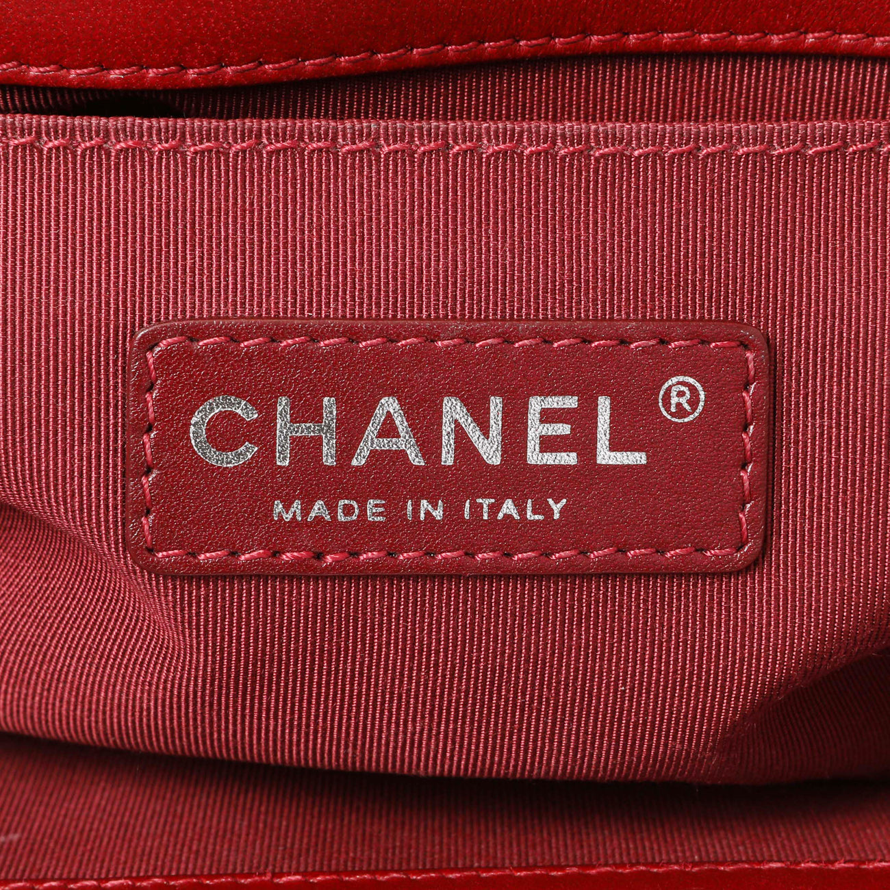 Exclusive Chanel Red Quilted Calfskin Medium Boy Flap — Alternate View 10