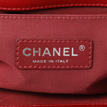 Exclusive Chanel Red Quilted Calfskin Medium Boy Flap — Alternate View 10