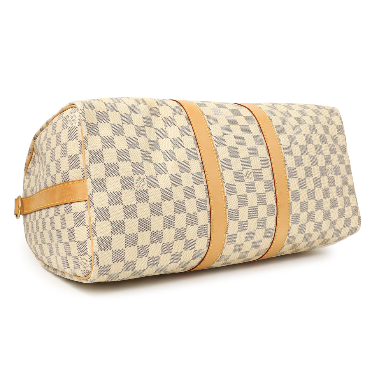 Exclusive Louis Vuitton Damier Azur Keepall Bandouliere 45 — Back View