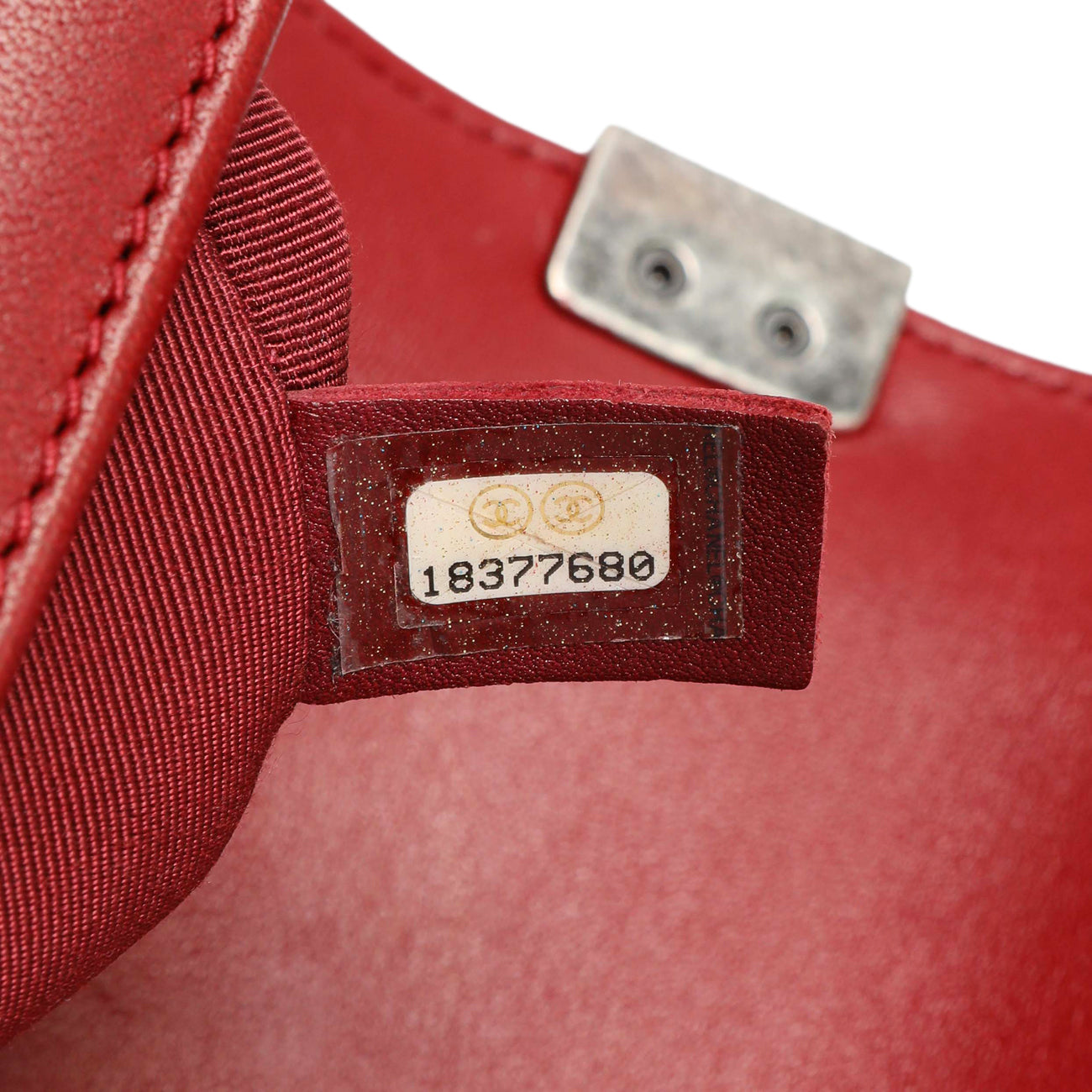 Exclusive Chanel Red Quilted Calfskin Medium Boy Flap — Alternate View 11