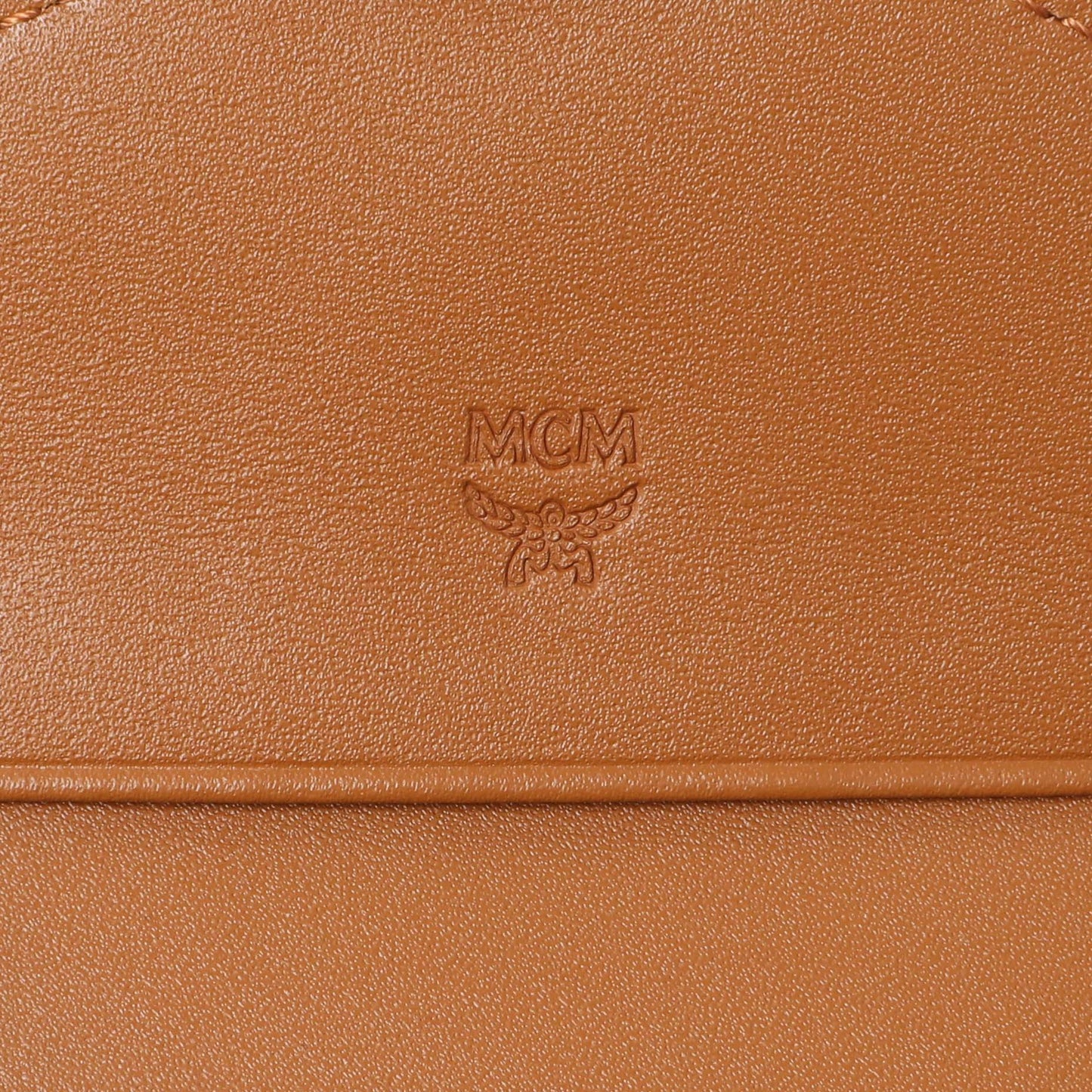 Exclusive MCM Cognac Visetos Tracy Wallet — Detail View