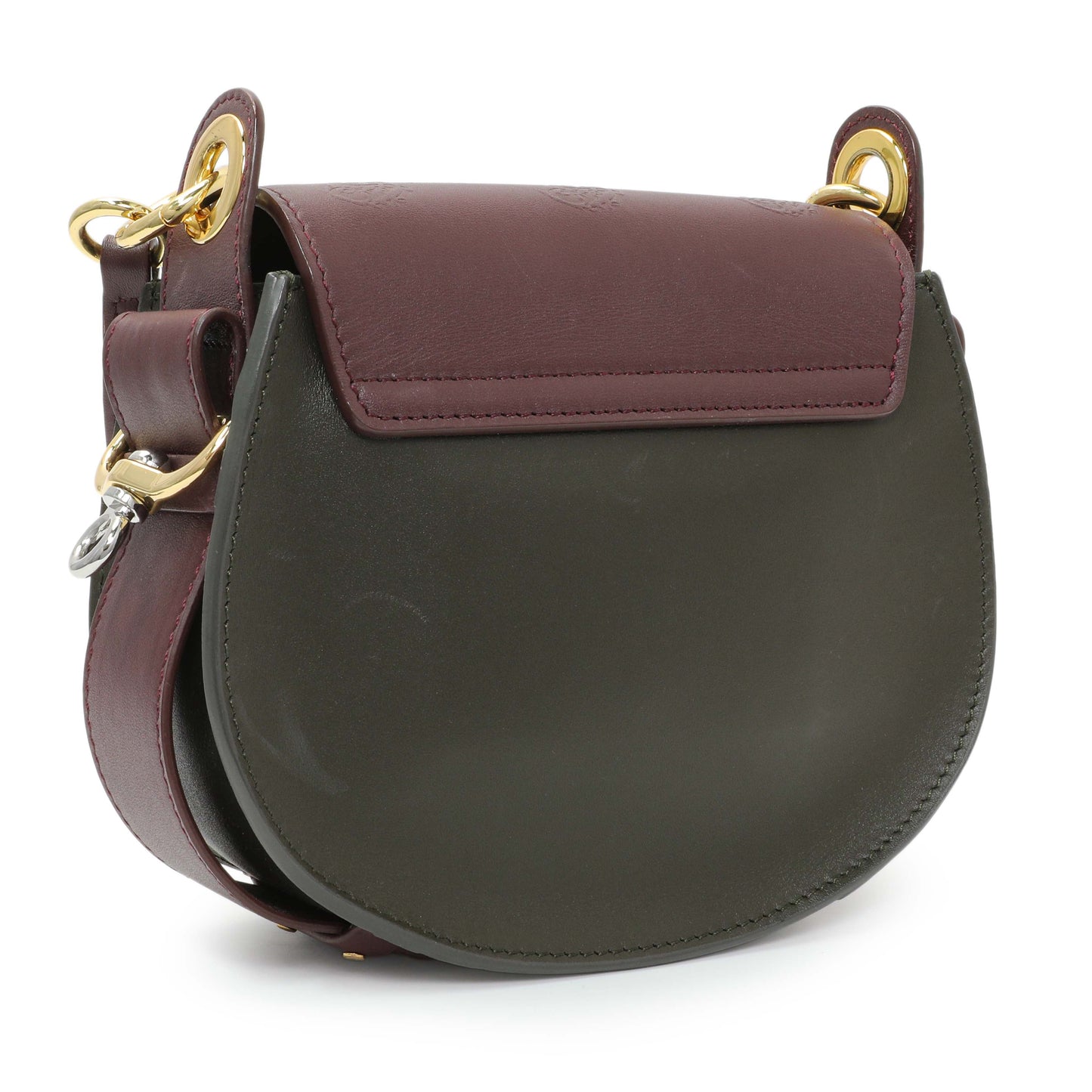 Exclusive Chloe Green Calfskin Little Horses Embroidered Small Tess Bag — Side View