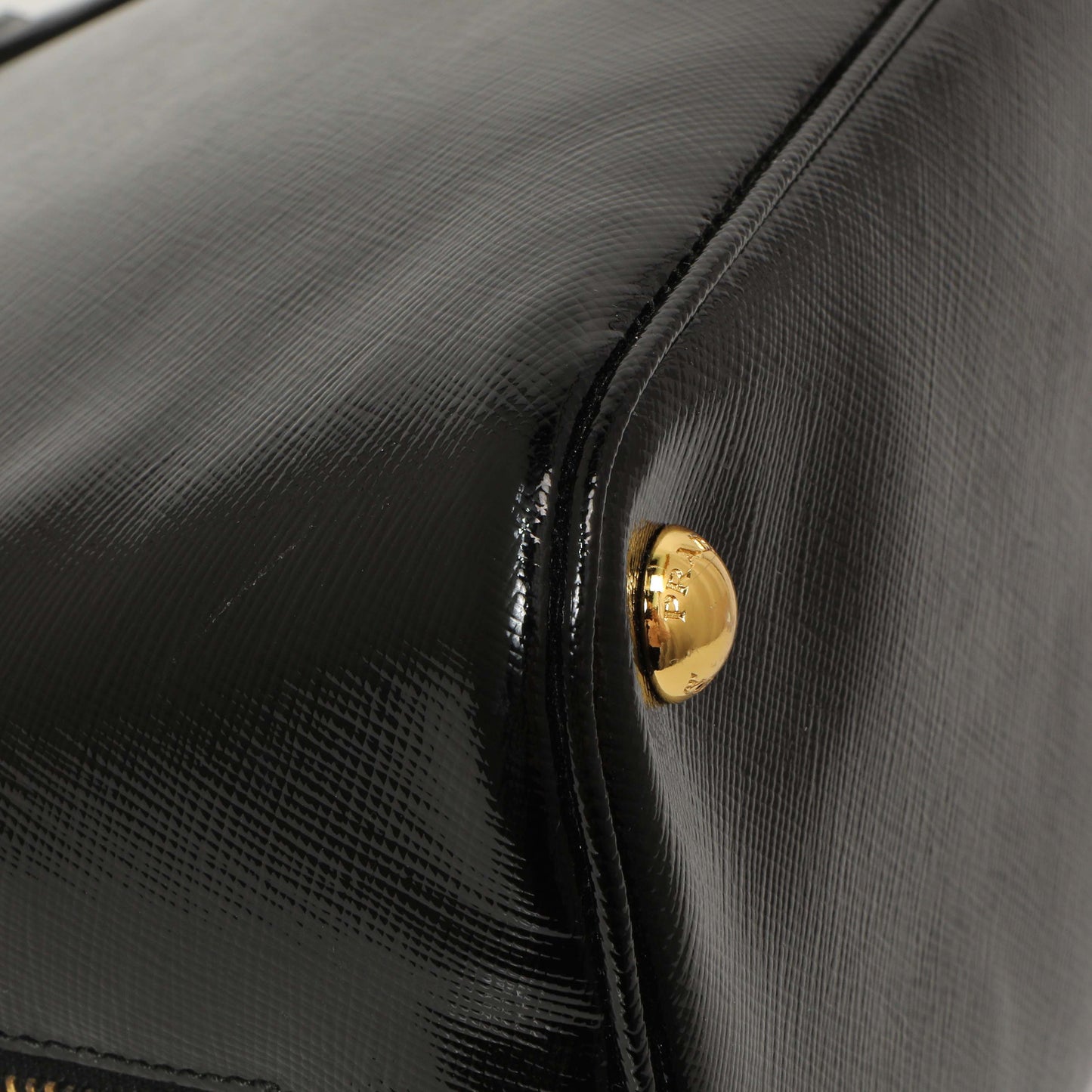 Exclusive Prada Black Saffiano Vernice Promenade Tote — Lifestyle View