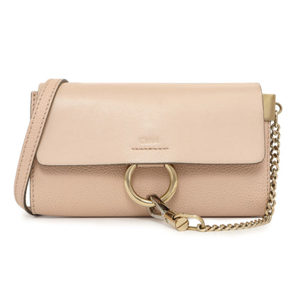 Exclusive Chloe Blush Nude Calfskin Mini Faye Shoulder Bag — Front View