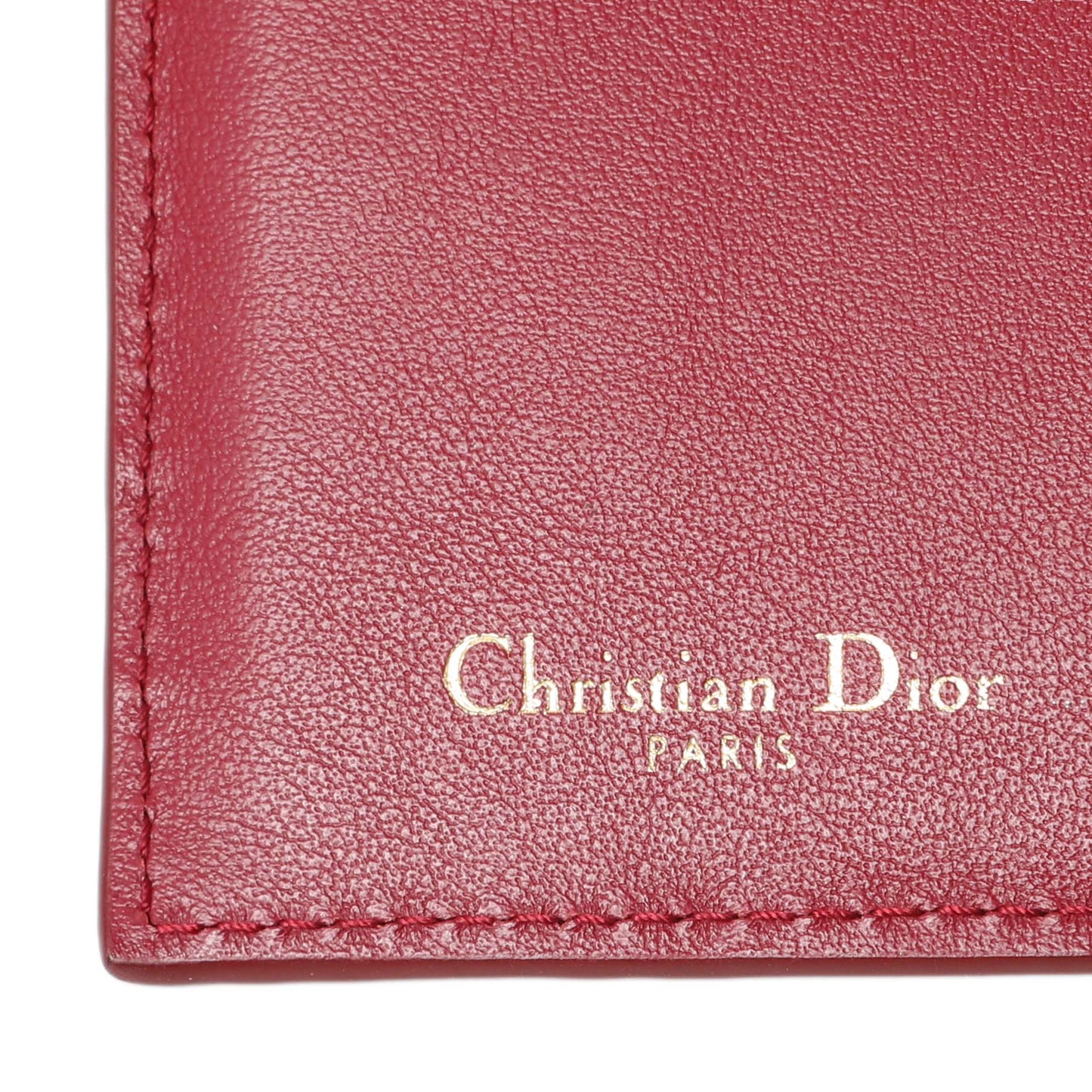 Exclusive Christian Dior Red Oblique Passport Holder — Detail View