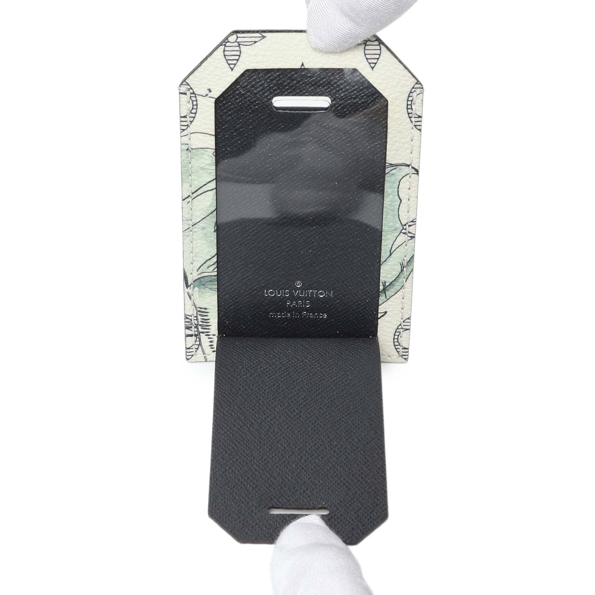 Exclusive Louis Vuitton Savane Monogram Elephant Chapman Luggage Tag — Back View
