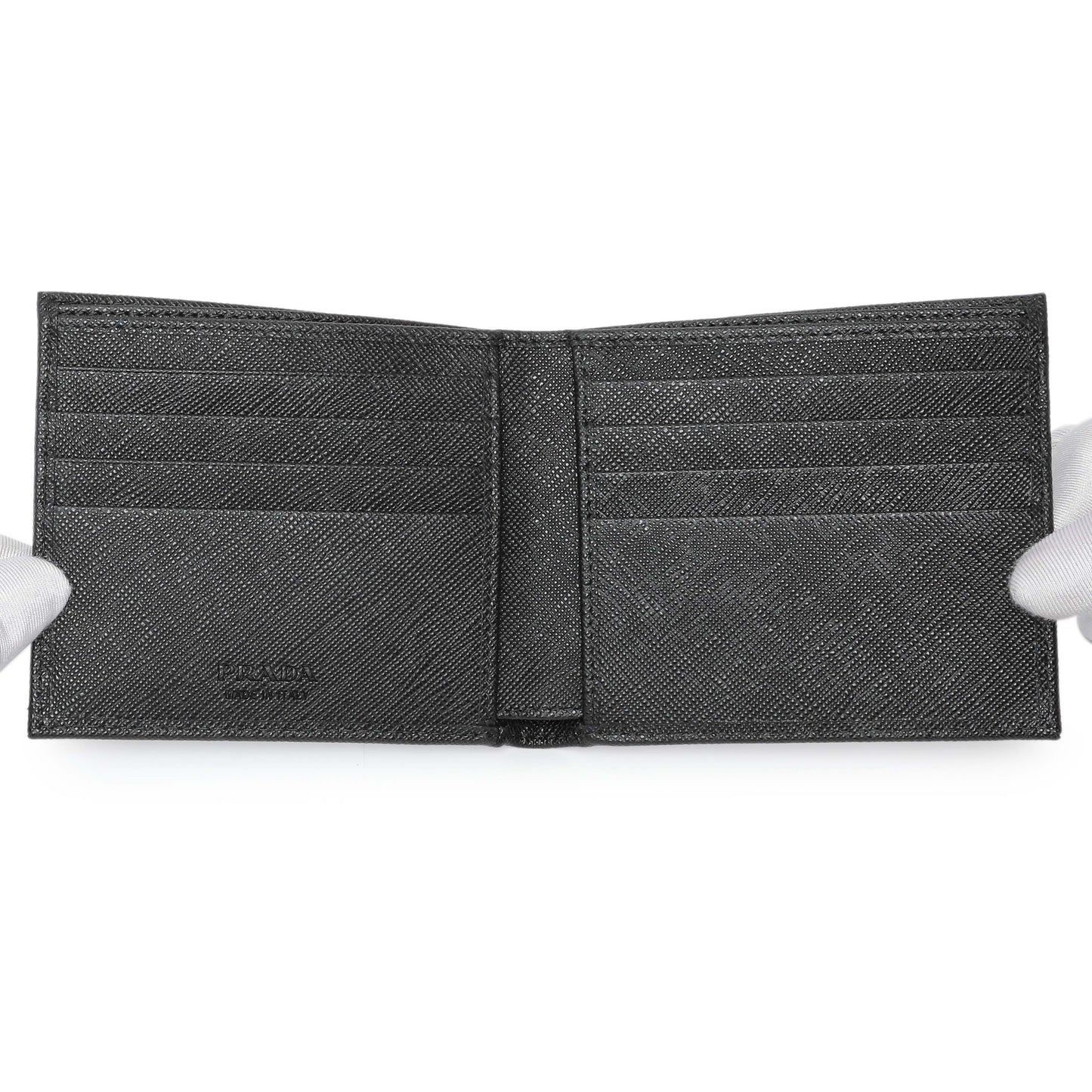 Exclusive Prada Saffiano Bifold Wallet — Top View