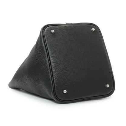 Exclusive Hermes Black Clemence Picotin 22 — Back View