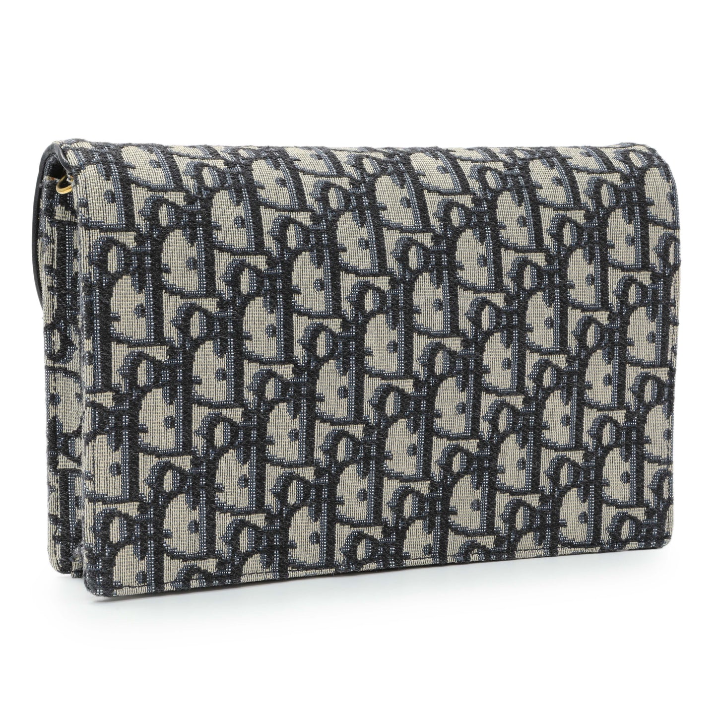 Exclusive Christian Dior Oblique Saddle Chain Pouch — Side View