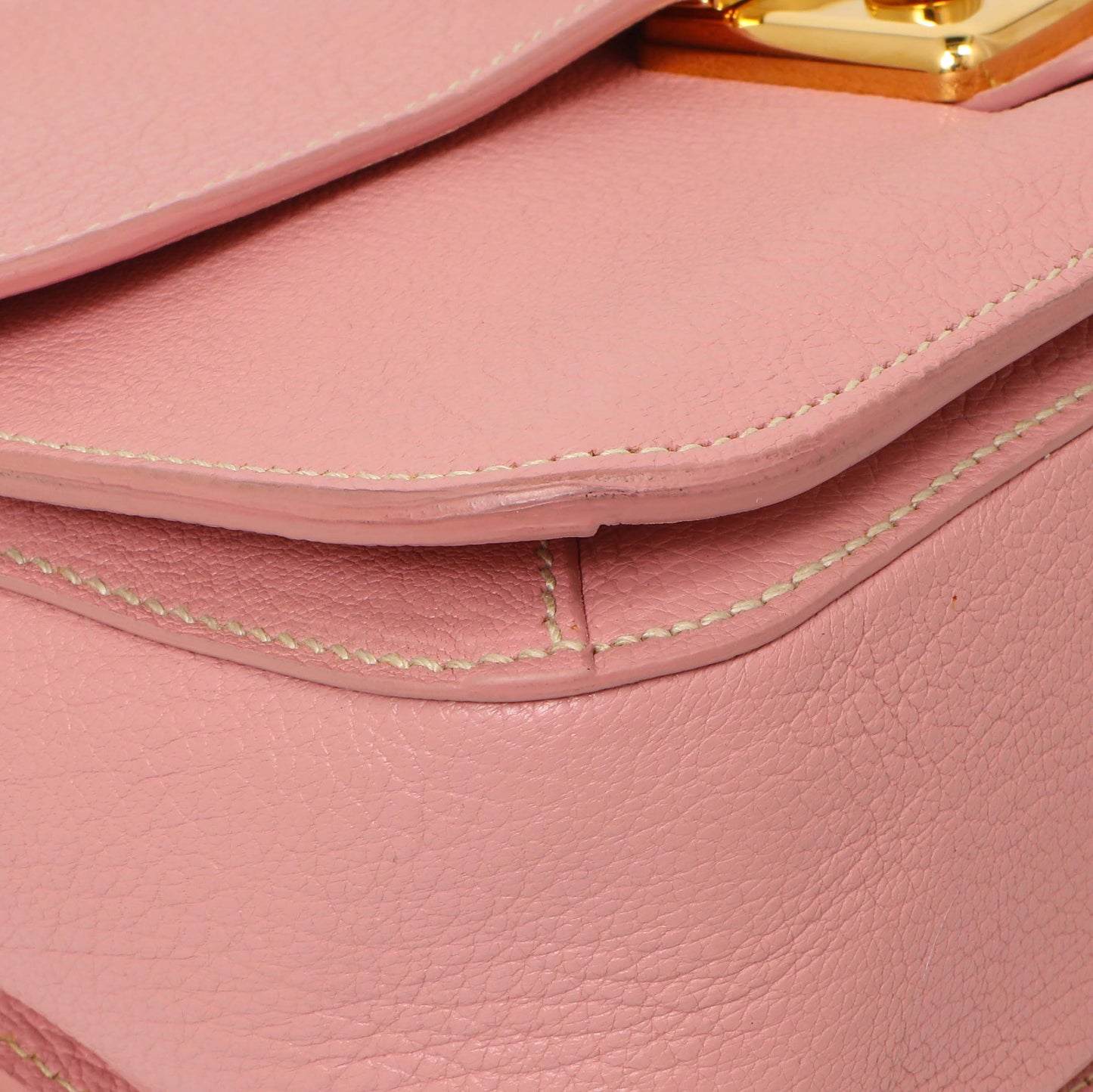 Exclusive Miu Miu Rosa Goatskin Madras Flap Shoulder Bag — Top View