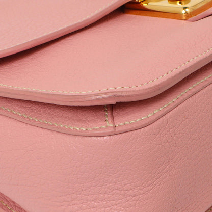 Exclusive Miu Miu Rosa Goatskin Madras Flap Shoulder Bag — Top View