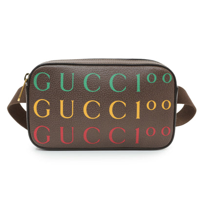 Exclusive Gucci Textured Dollar Calfskin Gucci 100 Aria Belt Bag — Front View