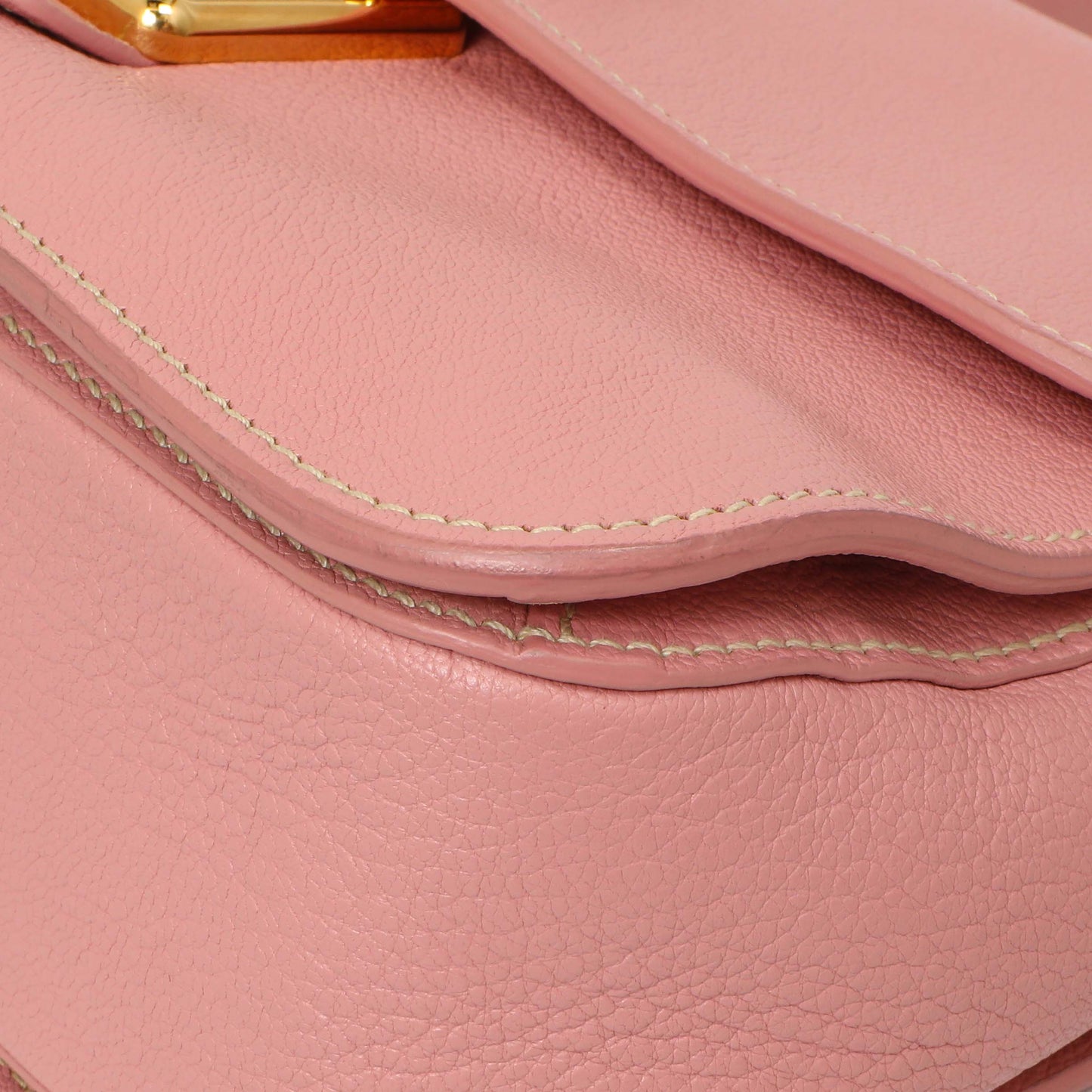 Exclusive Miu Miu Rosa Goatskin Madras Flap Shoulder Bag — Detail View