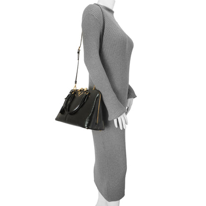 Exclusive Prada Black Saffiano Vernice Promenade Tote — Alternate View 7
