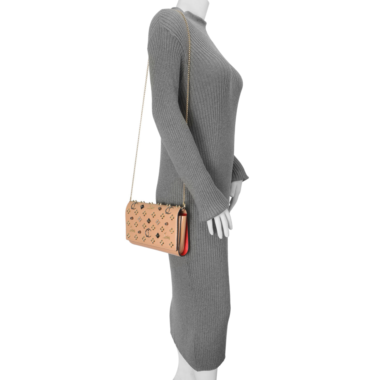 Exclusive Christian Louboutin Beige Loubinthesky Paloma Clutch — Alternate View 10