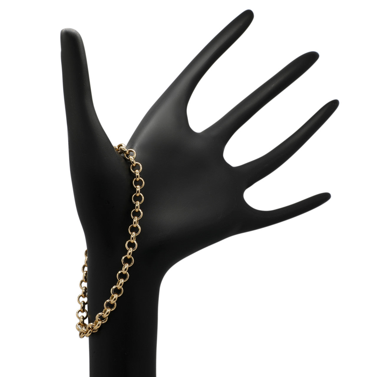 Exclusive 18K Yellow Gold Rolo Link Bracelet — Back View