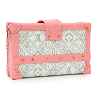 Exclusive Louis Vuitton Pink Jacquard Since 1854 Petite Malle — Side View