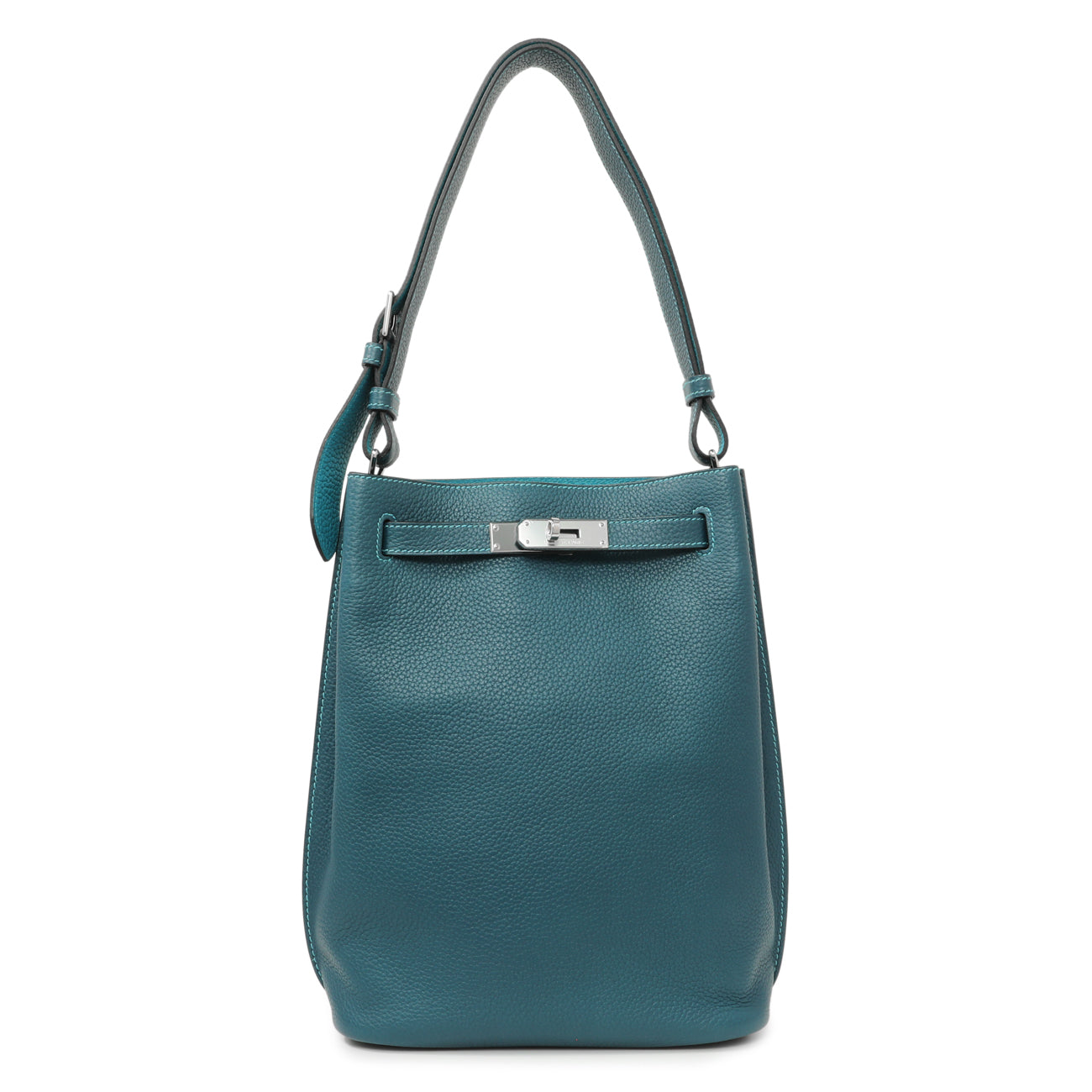 Exclusive Hermes Bleu Izmir Turquoise Togo Verso So Kelly 22 — Front View