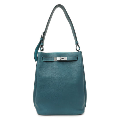 Exclusive Hermes Bleu Izmir Turquoise Togo Verso So Kelly 22 — Front View
