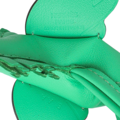 Exclusive Hermes Milo Green Lambskin Grigri Rodeo Pegase Horse Bag Charm PM — Back View