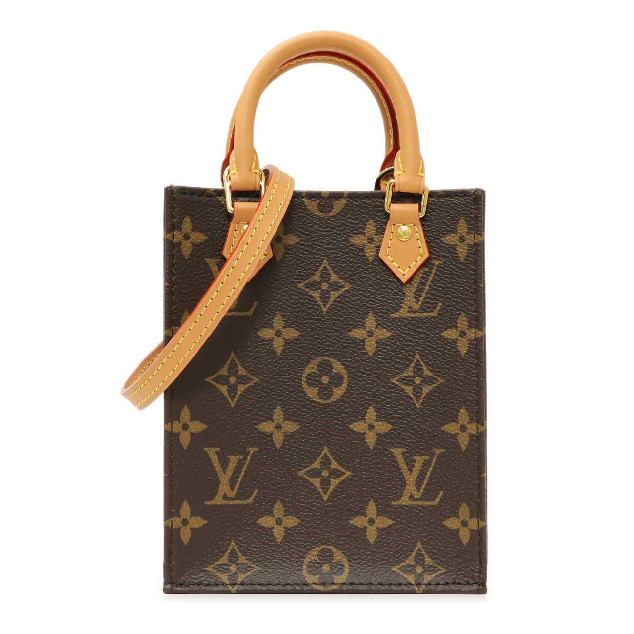 Exclusive Louis Vuitton Monogram Petit Sac Plat — Front View
