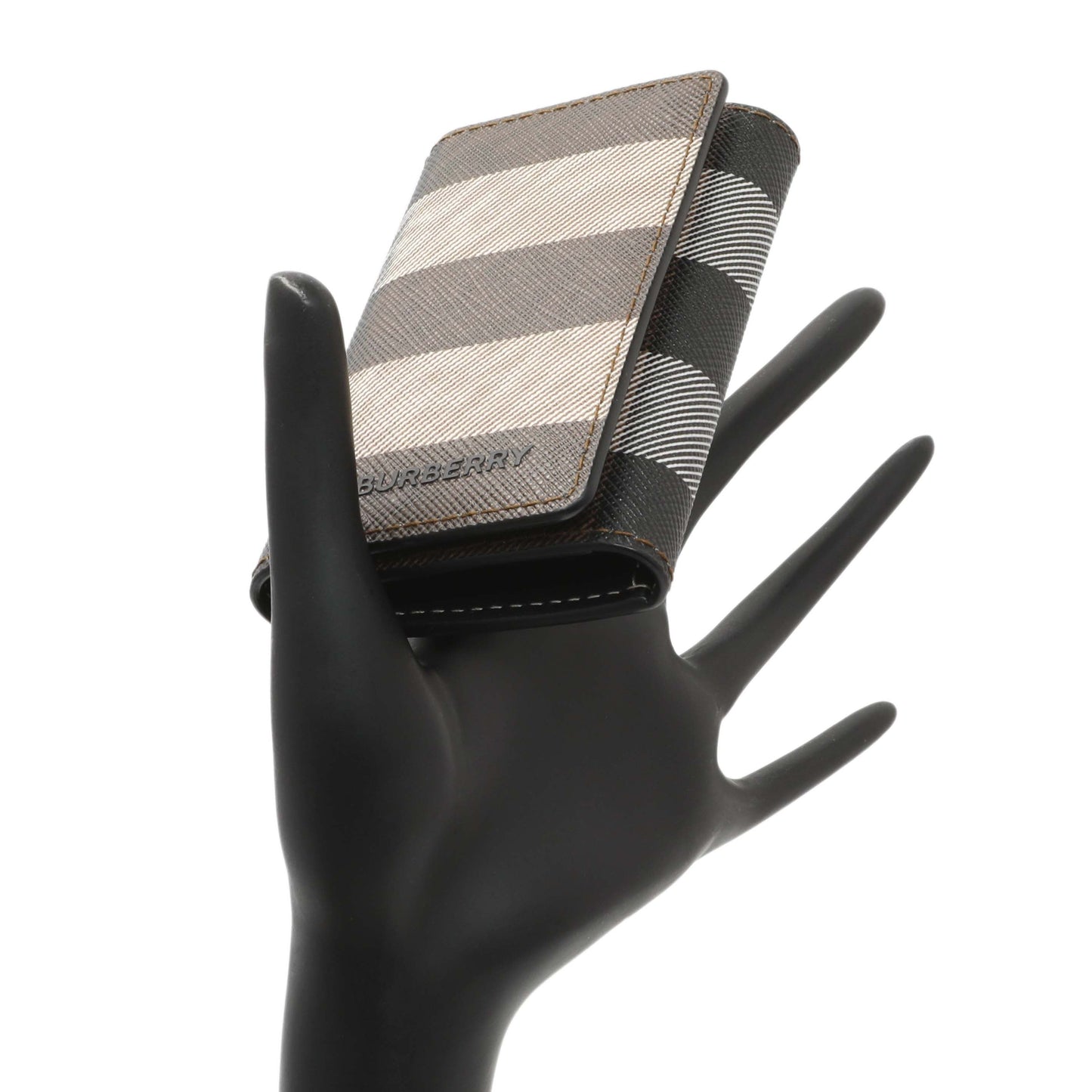 Exclusive Burberry Brown Check Canvas 6 Key Holder Case — Alternate View 7