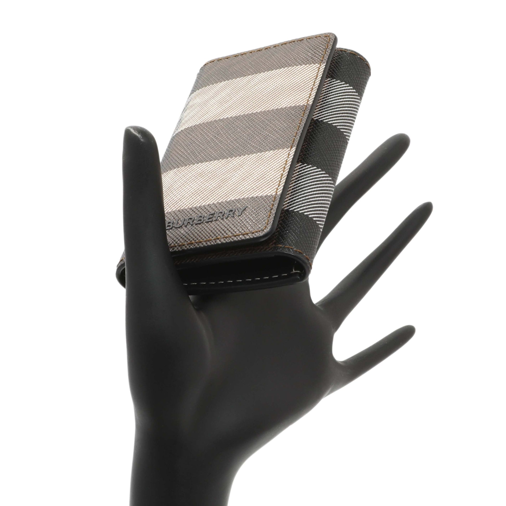 Exclusive Burberry Brown Check Canvas 6 Key Holder Case — Alternate View 7