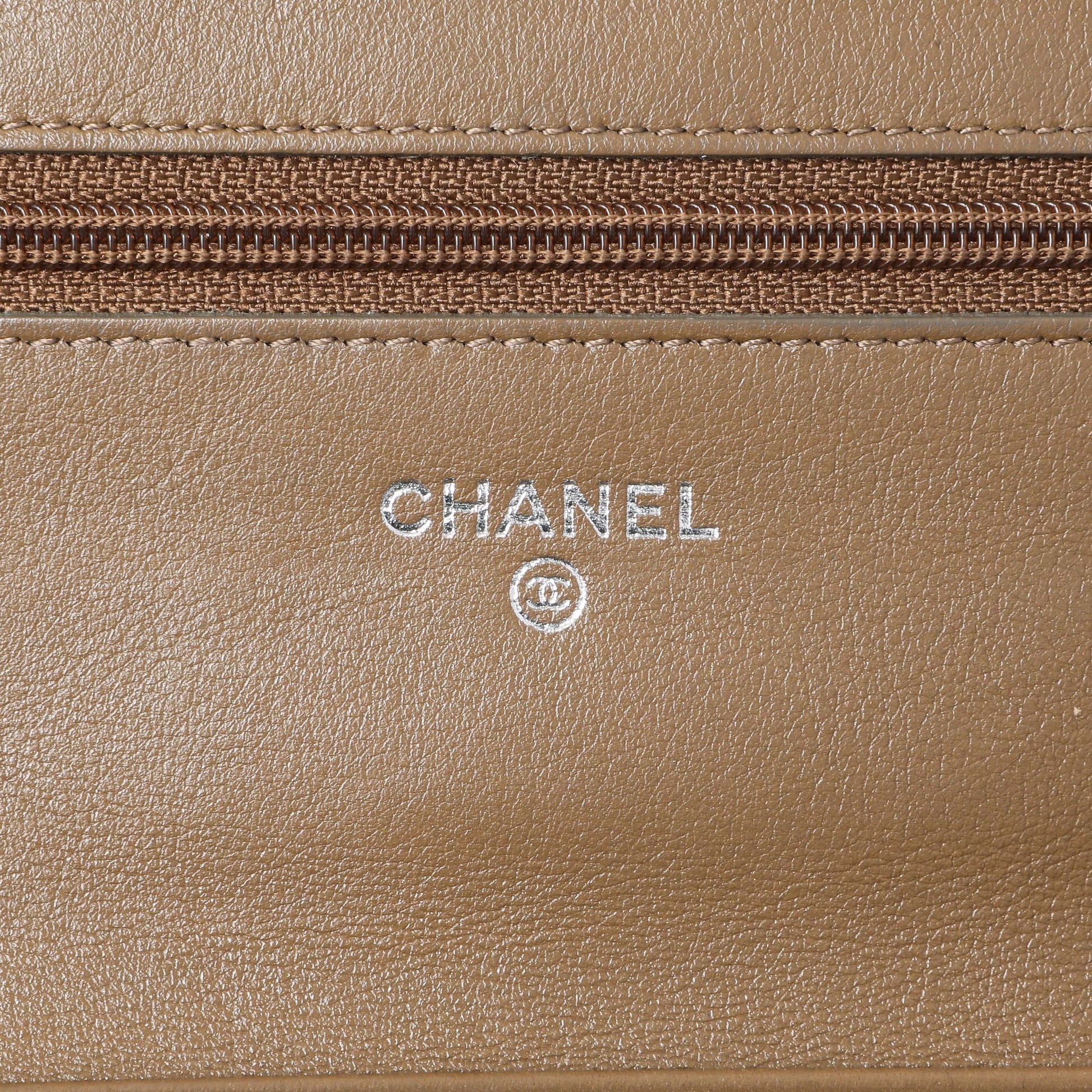 Exclusive Chanel Brown Caviar Timeless CC Wallet on Chain WOC — Alternate View 10