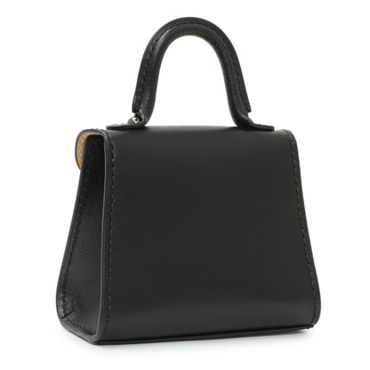 Exclusive Delvaux Black Calfskin Brillant Bag Charms — Side View