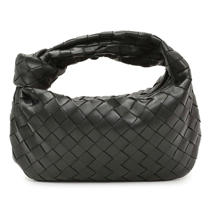 Exclusive Bottega Veneta Black Nappa Intrecciato Mini Jodie — Front View