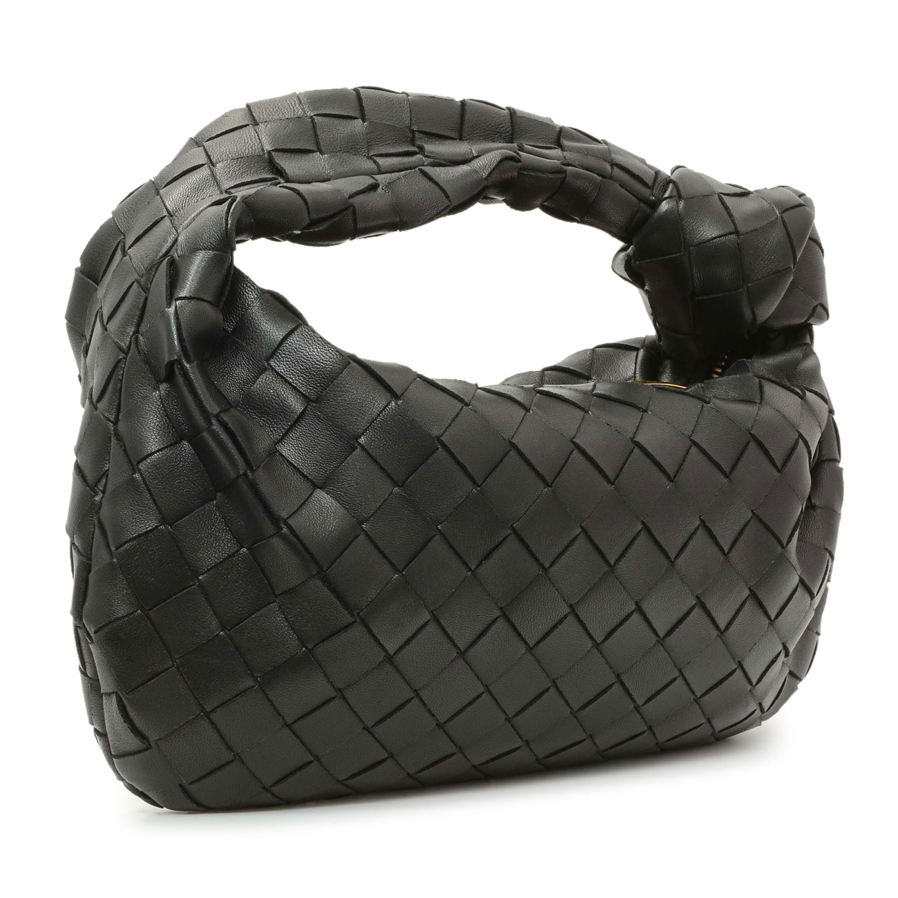 Exclusive Bottega Veneta Black Nappa Intrecciato Mini Jodie — Side View