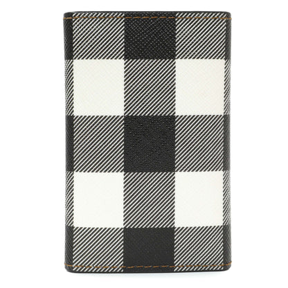 Exclusive Burberry Brown Check Canvas 6 Key Holder Case — Side View