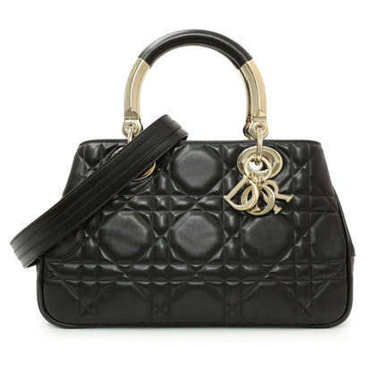 Exclusive Christian Dior Black Calfskin Cannage Medium The Lady 95.22 — Front View
