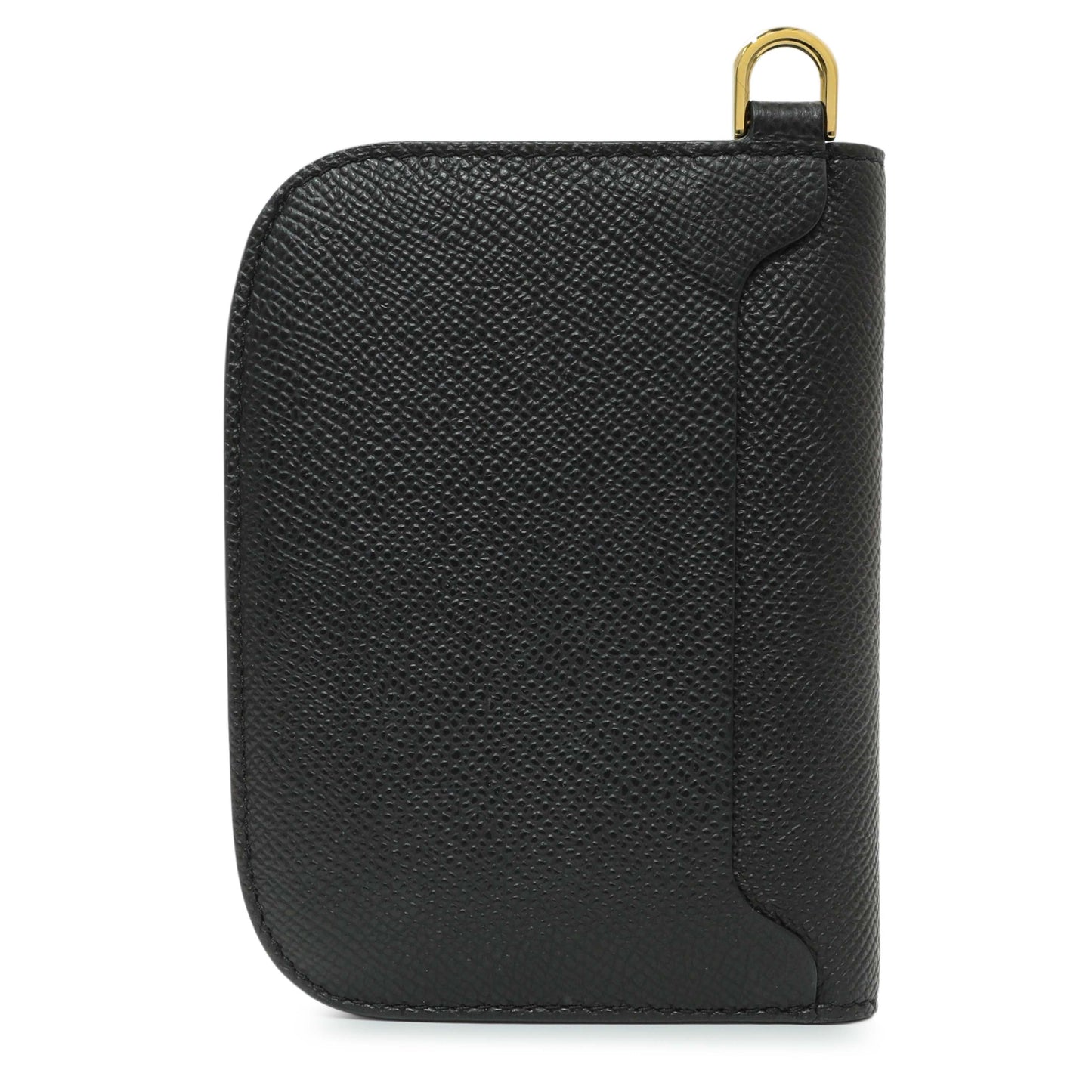 Exclusive Delvaux Black Calfskin Vagabond Compact Wallet — Side View