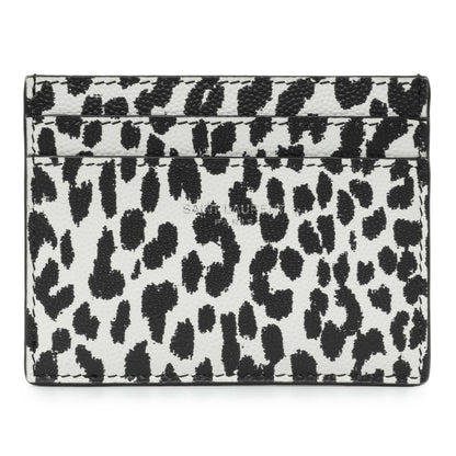 Exclusive Saint Laurent Grain De Poudre Baby Cat Print Card Case — Front View
