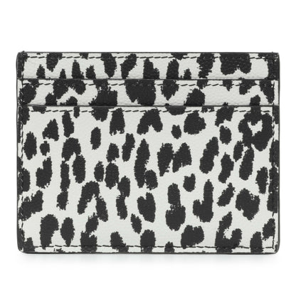 Exclusive Saint Laurent Grain De Poudre Baby Cat Print Card Case — Side View
