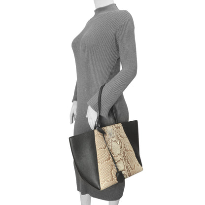 Exclusive Louis Vuitton Black Calfskin Python Lockme Cabas — Alternate View 11