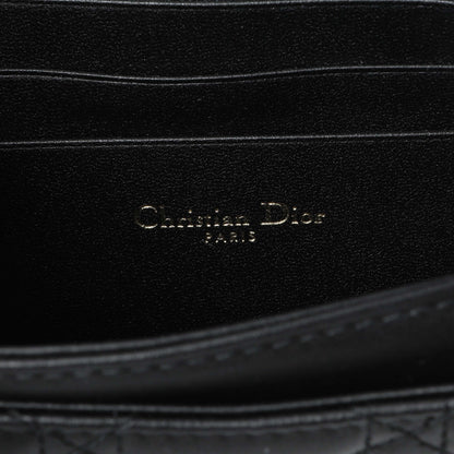 Exclusive Christian Dior Black Lambskin Cannage Mini My Dior Bag — Detail View