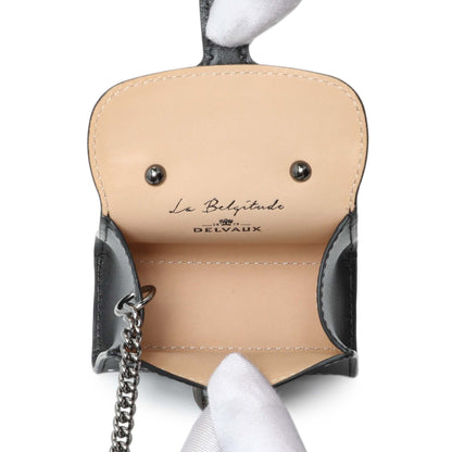 Exclusive Delvaux Black Calfskin Brillant Bag Charms — Top View