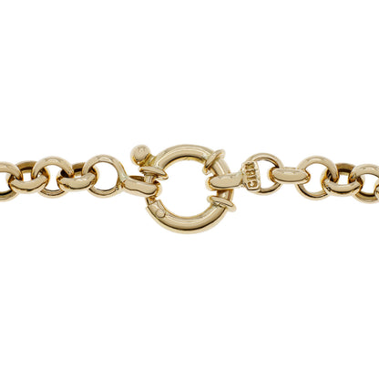 Exclusive 18K Yellow Gold Rolo Link Bracelet — Side View