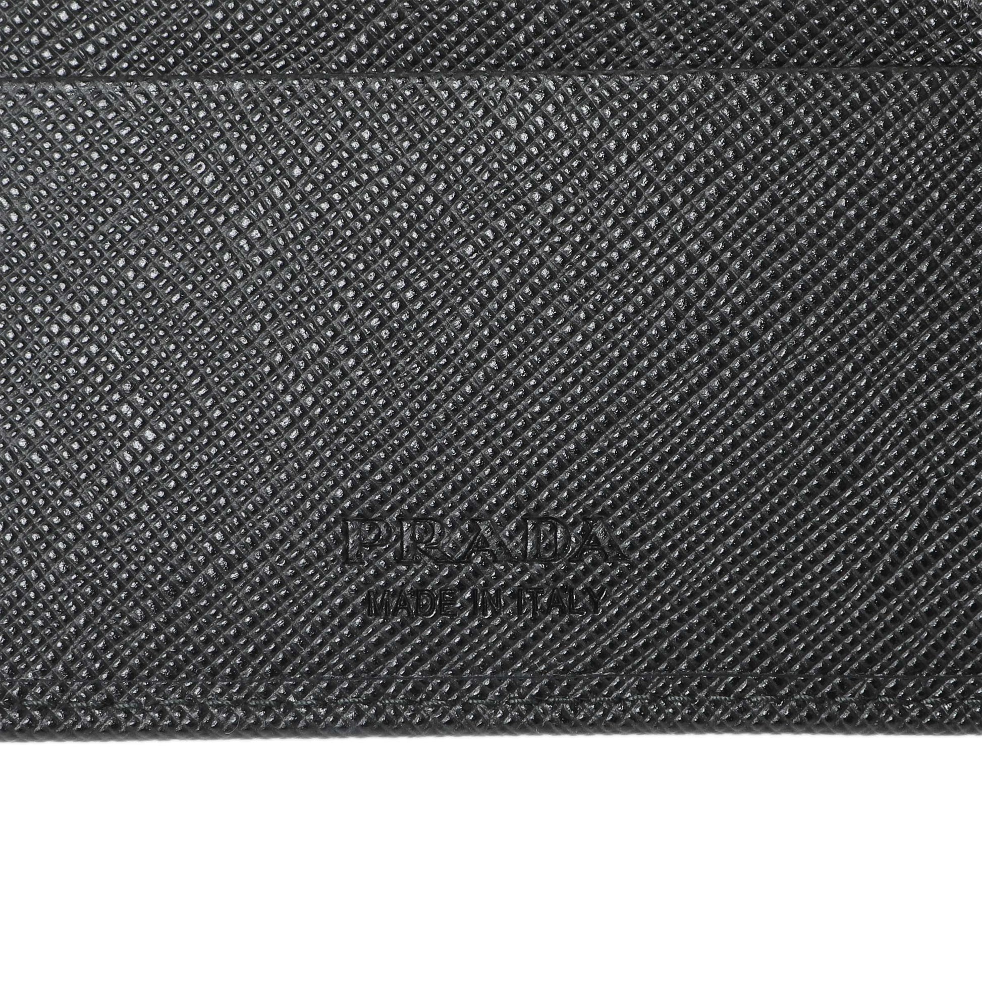 Exclusive Prada Saffiano Bifold Wallet — Detail View