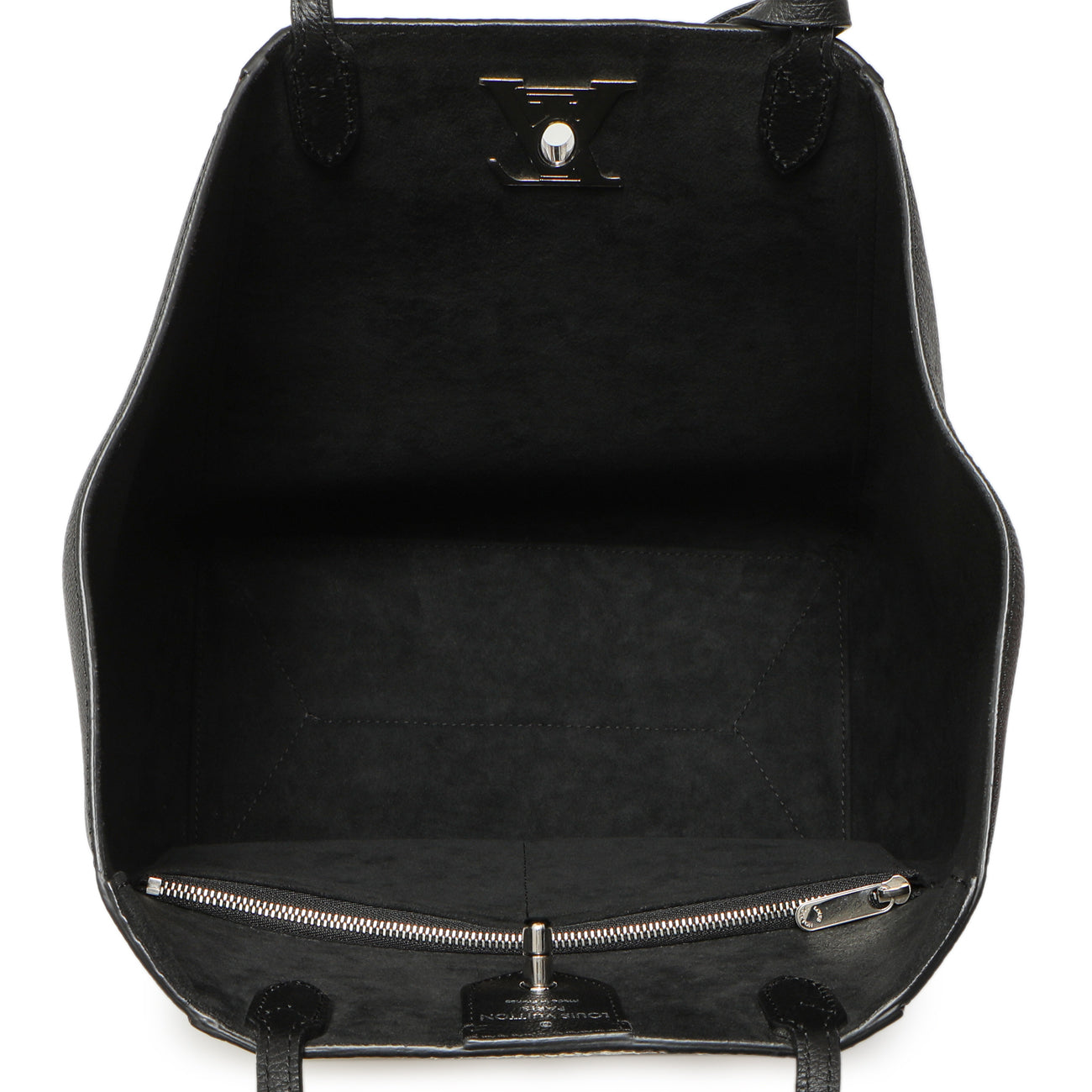 Exclusive Louis Vuitton Black Calfskin Python Lockme Cabas — Alternate View 8
