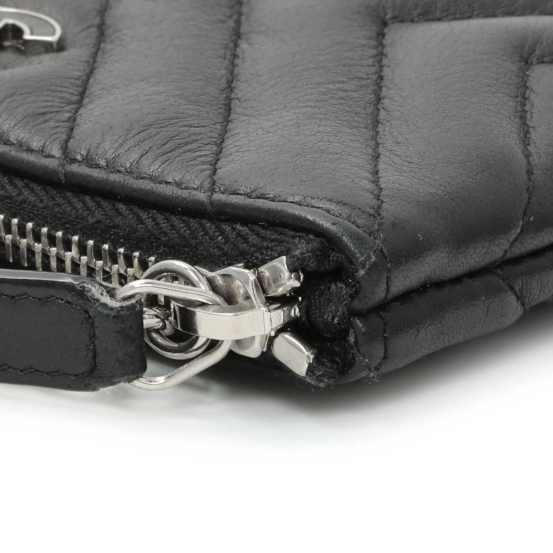 Exclusive Chanel Black Calfskin Tassel Small Cosmetic Pouch — Alternate View 8