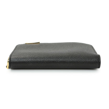 Exclusive Delvaux Black Calfskin Vagabond Compact Wallet — Back View