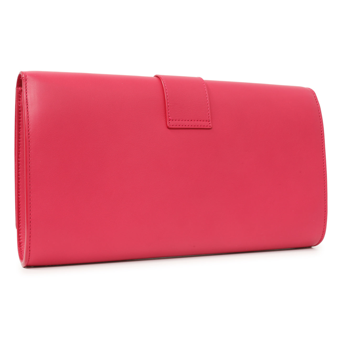 Exclusive Saint Laurent Pink Calfskin Y Ligne Clutch — Side View