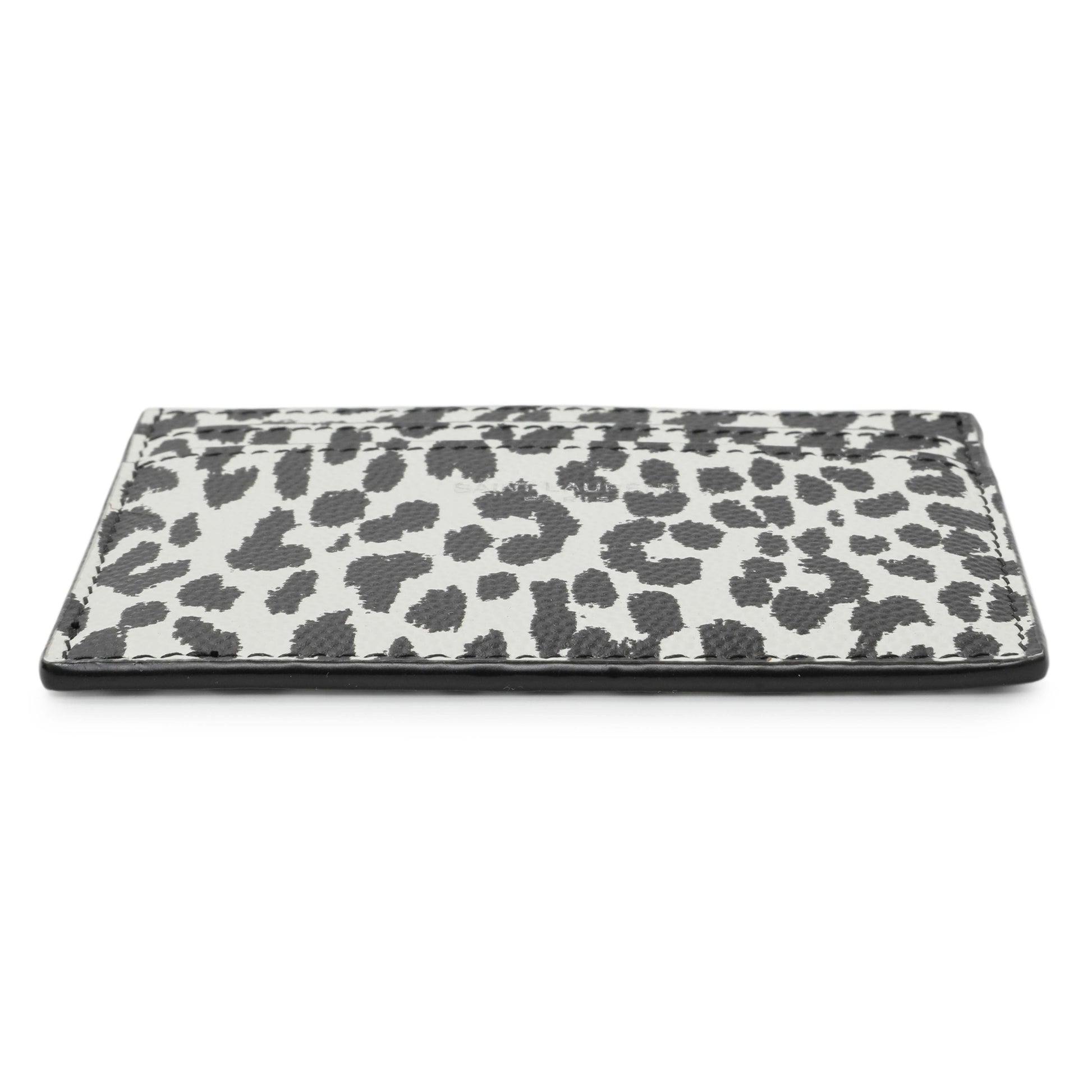 Exclusive Saint Laurent Grain De Poudre Baby Cat Print Card Case — Back View