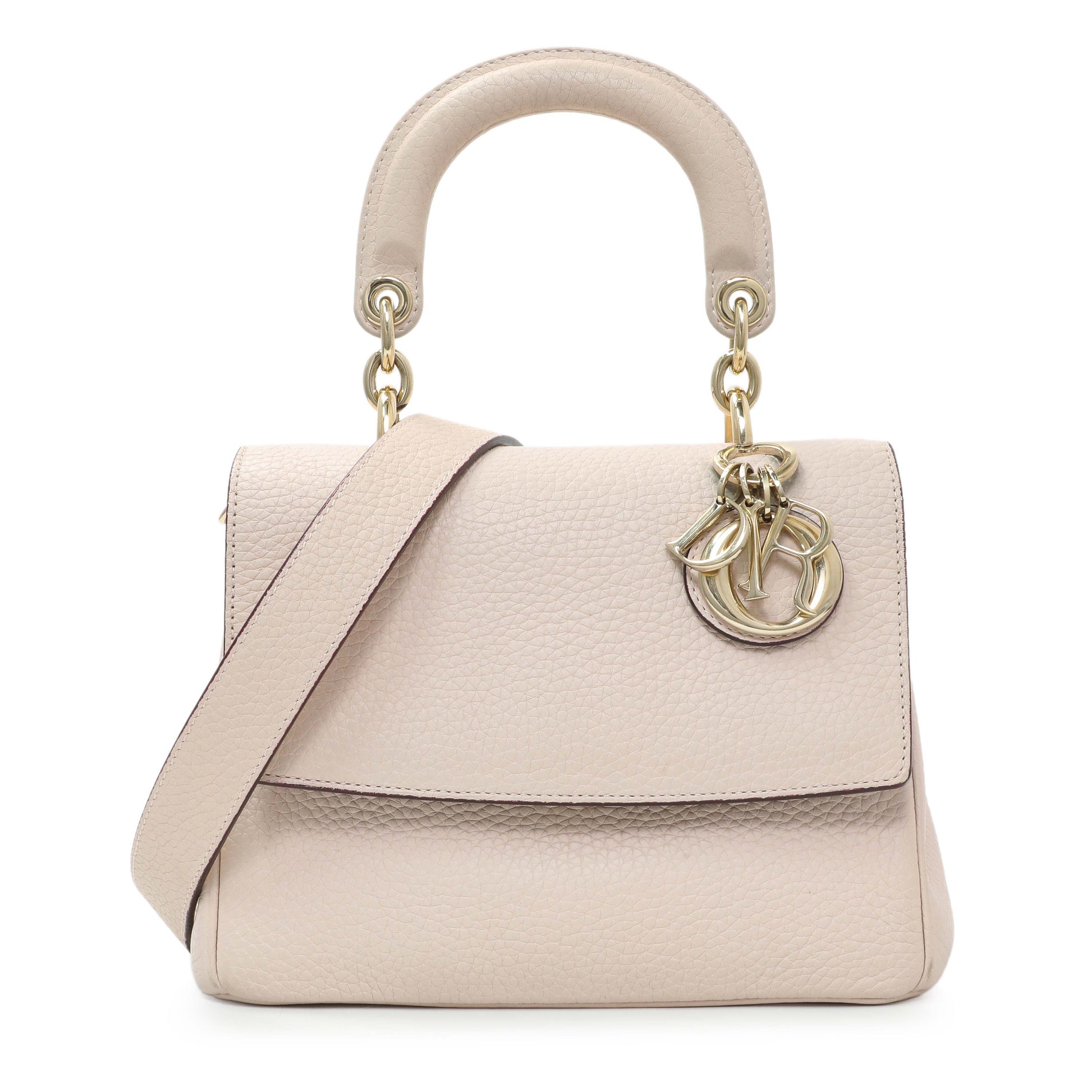 Exclusive Christian Dior Light Pink Bullcalf Mini Be Dior Flap — Front View