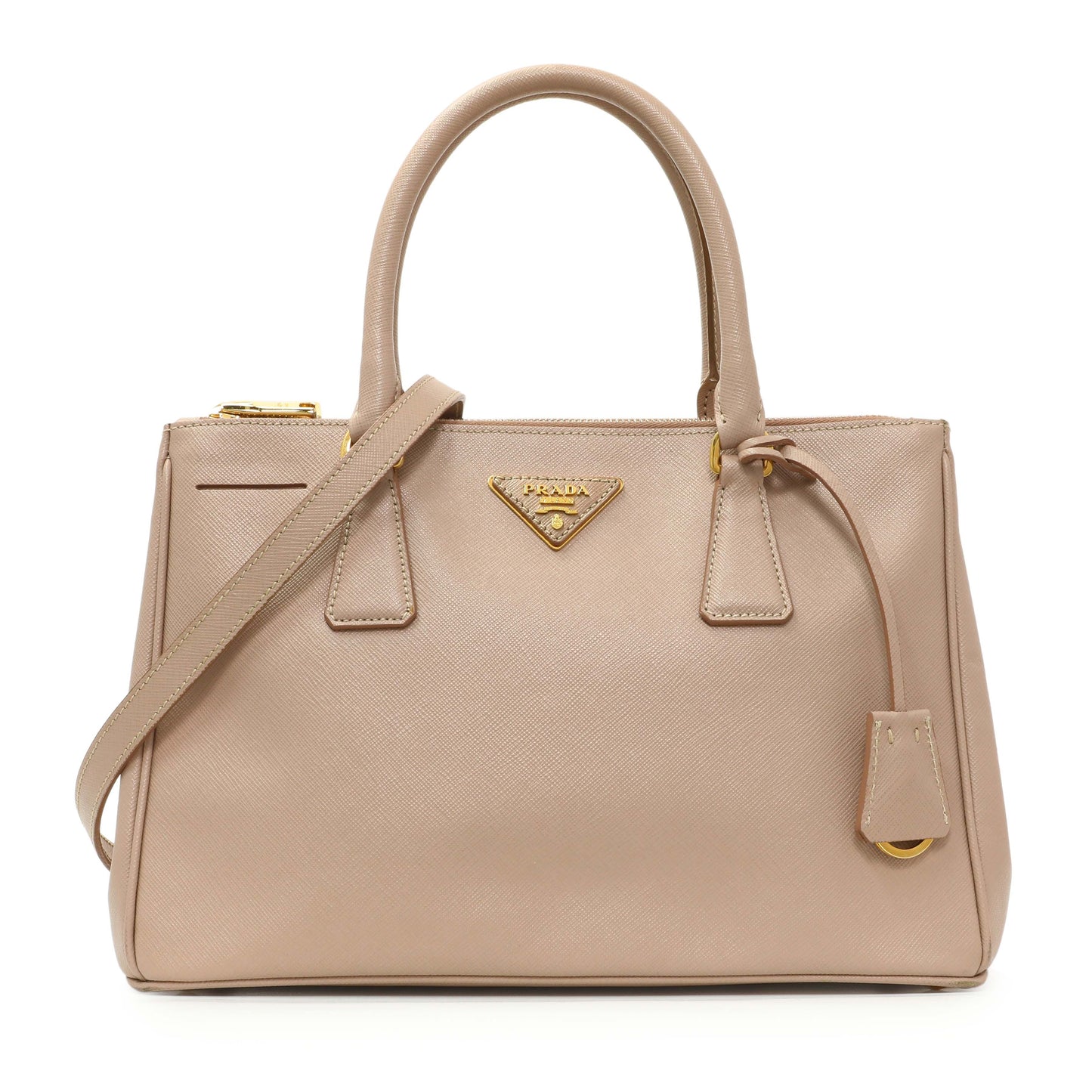 Exclusive Prada Cammeo Saffiano Medium Galleria Double Zip Tote — Front View