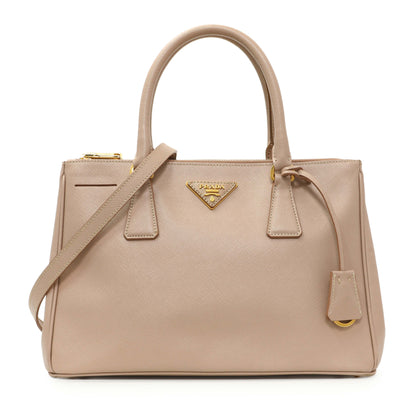 Exclusive Prada Cammeo Saffiano Medium Galleria Double Zip Tote — Front View