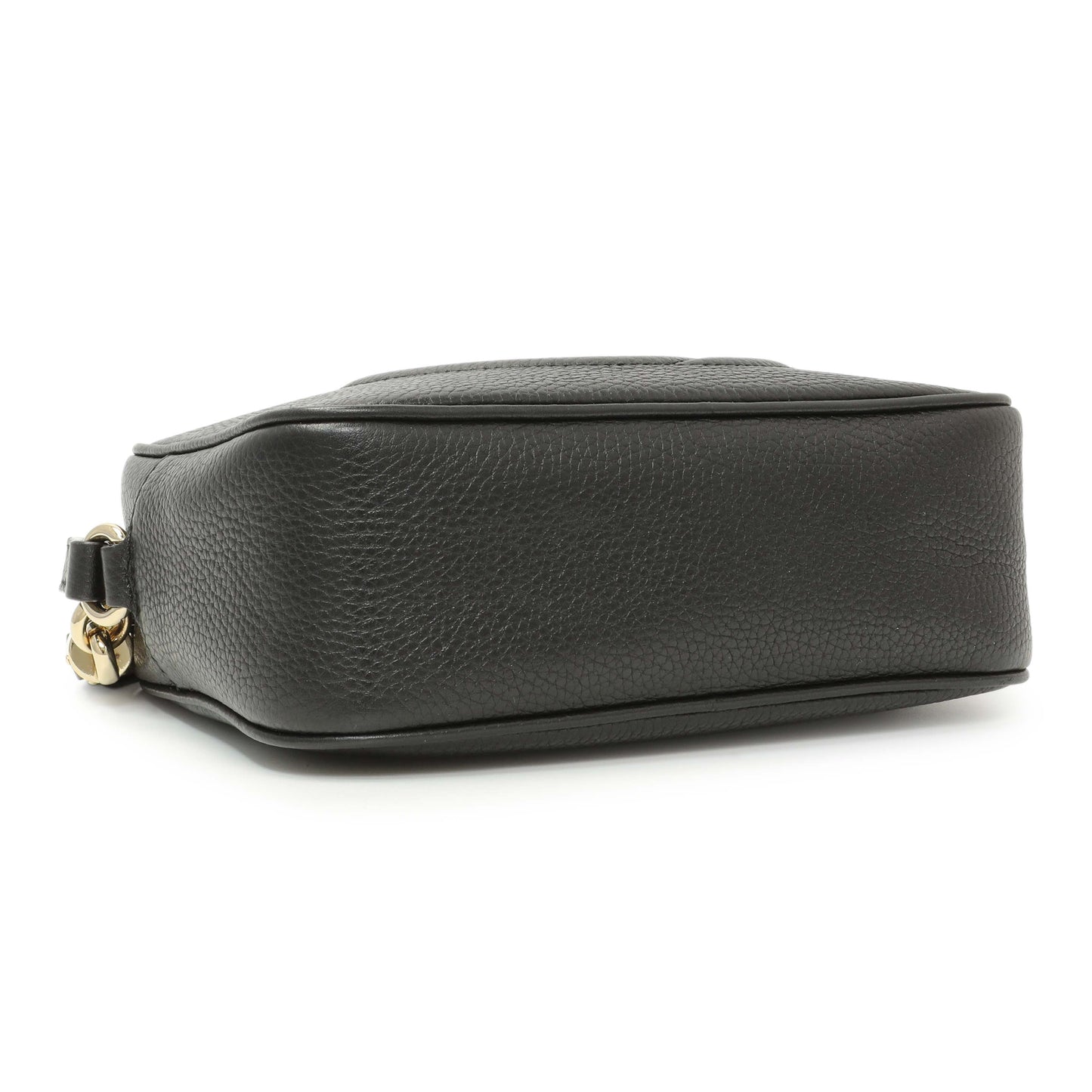 Exclusive Gucci Black Pebbled Calfskin Small Soho Disco Bag — Back View